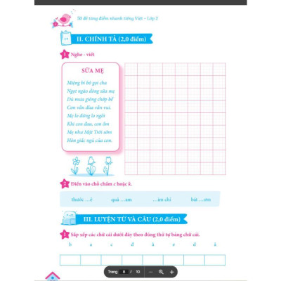 Sách - 50 Đề Tăng Điểm Nhanh Toán, Tiếng Việt, Tiếng Anh Lớp 2 - Bài Tập Nâng Cao, Tổng Hợp Kiến Thức Tiểu Học