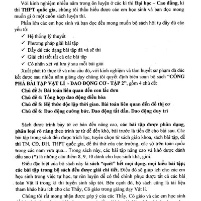 Công Phá Bài Tập Vật Lí Dao Động Cơ (Tập 2)