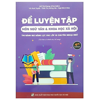 Sách - Đề luyện tập môn ngữ văn và KHXH thi đánh giá năng lực vào 10