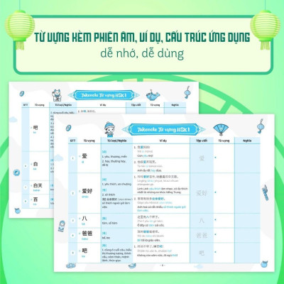 Sách Takenote - Từ Vựng Hsk1 Tiếng Trung - Cung Cấp 500 Từ Vựng - Megabook