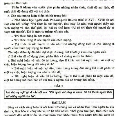 Những Bài Văn Mẫu Nghị Luận Xã Hội