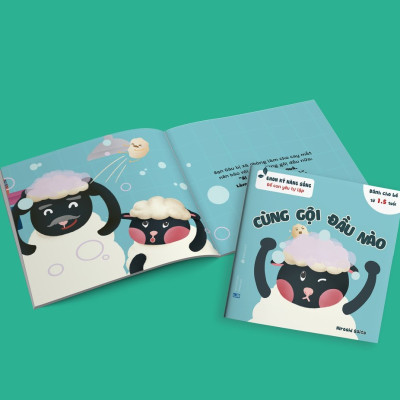 Sách Ehon Kỹ Năng Sống - Để Con Yêu Tự Lập - Cùng Gội Đầu Nào (Sách Dành Cho Trẻ Từ 1.5 - 6 Tuổi)