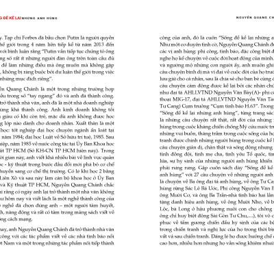 SỐNG ĐỂ KỂ LẠI NHỮNG ANH HÙNG - Câu Chuyện Cảm Động Về Những Người Anh Hùng Cao Thượng, Bình Dị, Sống Mãi Trong Lòng Dân
