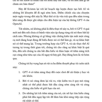 Sách - Cuộc Cách Mang AI Trong Y Học - GPT-4 Và Hơn Thế Nữa