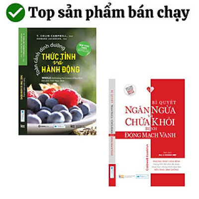 Combo 2 cuốn Toàn cảnh dinh dưỡng (TB) + Bí quyết ngăn ngừa và chữa khỏi bệnh động mạch vành