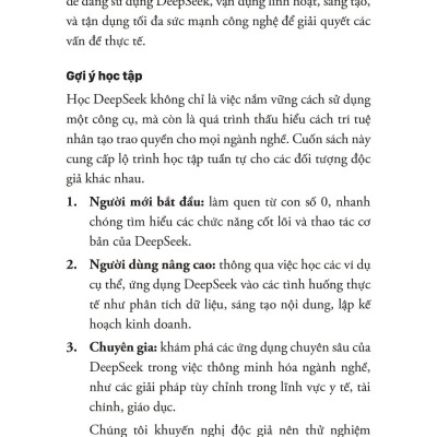 Sách - Deepseek Ứng Dụng - Làm Chủ AI Mã Nguồn Mở, Từ Cơ Bản Đến Thực Chiến