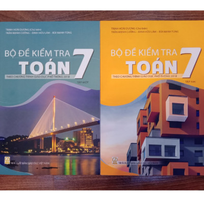Sách - Combo Bộ đề kiểm tra toán 7 - tập 1 + 2 ( theo chương trình giáo dục phổ thông 2018 )