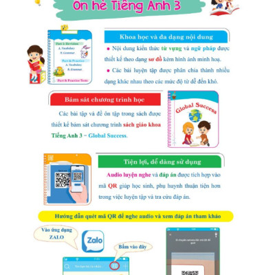 Sách - Ôn Hè Tiếng Anh Lớp 3 - Dành cho học sinh lớp 3 lên 4 (1 cuốn)