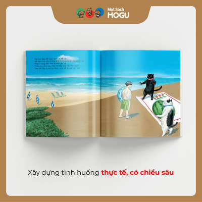 Truyện Ehon bé 3-4-5 tuổi - Rukkio và Furifufi - Quả dưa hấu khổng lồ