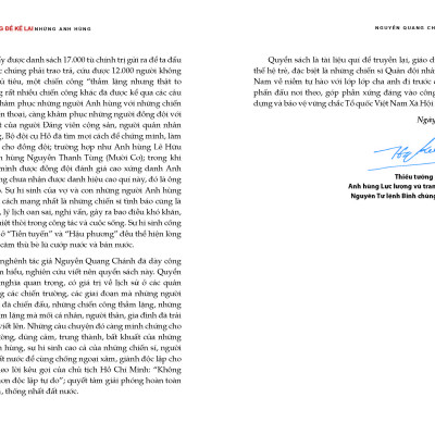 SỐNG ĐỂ KỂ LẠI NHỮNG ANH HÙNG - Câu Chuyện Cảm Động Về Những Người Anh Hùng Cao Thượng, Bình Dị, Sống Mãi Trong Lòng Dân