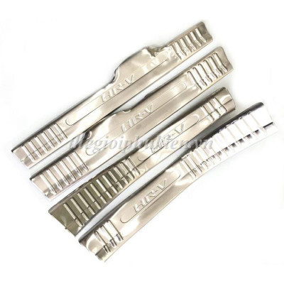 BỘ SẢN PHẨM Nẹp bước chân và ốp chống trầy cốp Honda HRV, HR-V - Mẫu Inox