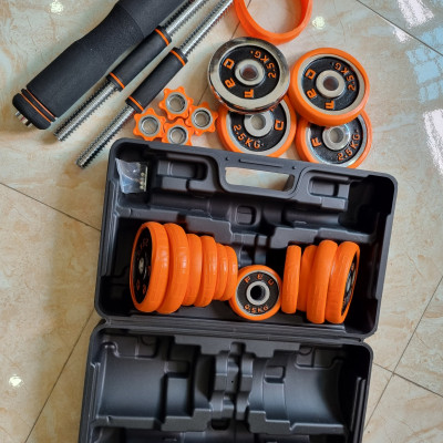 Bộ Tạ Tay Tháo Lắp 30kg Đa Năng FED730 Nhập Khẩu Chất Liệu Gang Mạ Niken