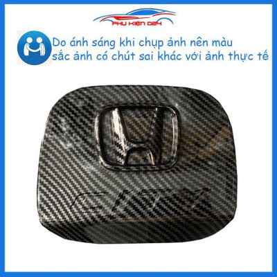 Ốp nắp bình xăng City 2015-2020 vân cacbon chống trầy trang trí ô tô