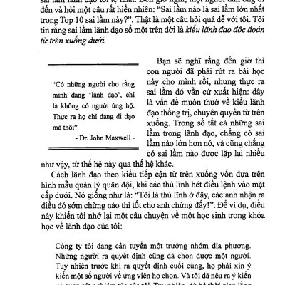 10 Sai Lầm Lớn Nhất Của Người Lãnh Đạo