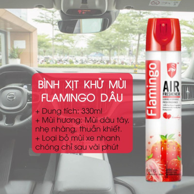 Nước Hoa Xịt Khử Mùi Hôi Ô Tô Flamingo F011 330ml khử mùi xe mới, mùi hôi nội thất mùi điều hoà