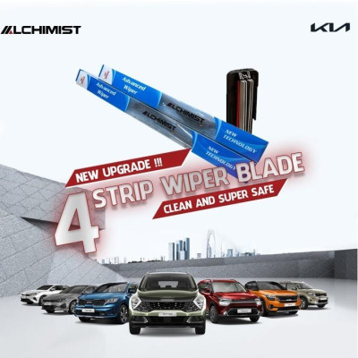 Combo 2 Gạt Mưa Xe Ô tô KIA Loại Silicon 4 Lưỡi Cao Cấp, Thiết Kế Thông Minh, Gạt Êm Và Sạch Hơn
