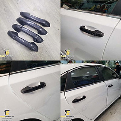 Ốp tay nắm cửa xe Kia New K3 2022 nhựa ABS vân Carbon cao cấp
