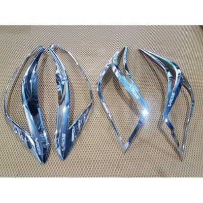  Ốp Viền Đèn Pha, Hậu Mạ Crom Cho Xe  DÀNH CHO Xe Toyota Vios 2014-2017