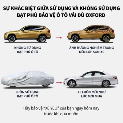 Bạt phủ xe ô tô 7 chỗ cỡ to Toyota Fortuner , áo chùm phủ kín bảo vệ xe ô tô chất liệu vải dù oxford cao cấp