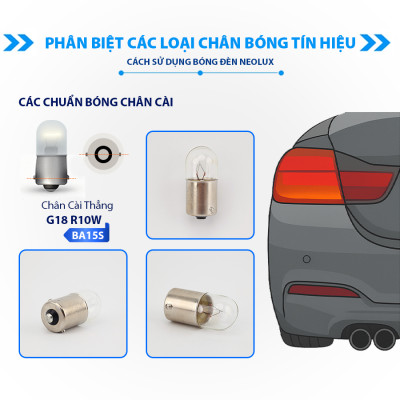 Combo 10 Bóng Đèn Xi Nhan Chân Cài G18 OSRAM NEOLUX Lắp Đèn Hậu, Đèn Phanh, Đèn Cảnh Báo Xe Ô Tô Xe Máy - Nhập Khẩu Chính Hãng