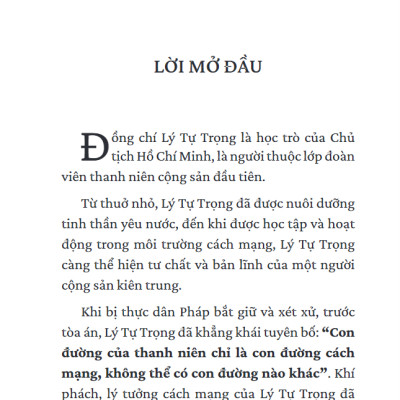 Chân Dung Anh Hùng Lý Tự Trọng - Qua Những Tư Liệu Lịch Sử