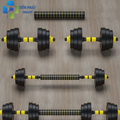 BỘ Tạ Tay + Đòn Tạ Đẩy kết hợp (2 in 1) 20kg,30kg,40kg bộ sản phẩm mẫu mới nhất(KHÁCH CHỌN CÂN NẶNG)