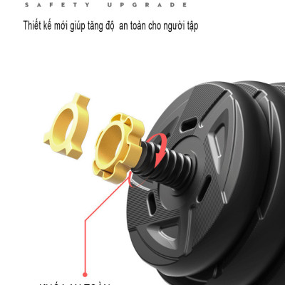 Bộ Tạ Tay Đa Năng Điều Chỉnh 20kg Thiết Kế Mới Chính Hãng Đại Nam Sport + Tặng Găng Tay Tập Tạ