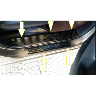 Ốp bậc cửa , nẹp bước chân Toyota Innova 2017-2022 cao cấp -mẫu Titan 8 chi tiết