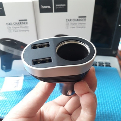 Bộ chia tẩu sạc dùng cho ô tô, xe hơi nhãn hiệu Hoco Z29,  Đầu vào: DC12 - 24V, Đầu ra: USB1/2DC5V/2.4A,ổng đầu ra 2 cổng USB: DV5V/3.1A Max ,  Đầu ra 2 lỗ tẩu sạc: 96W Max , Hàng nhập khẩu