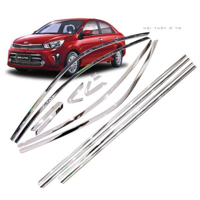 Viền Cong + Nẹp Chân Kính Inox Dành Cho Accent 2018 2019 2020 chất liệu inox 304