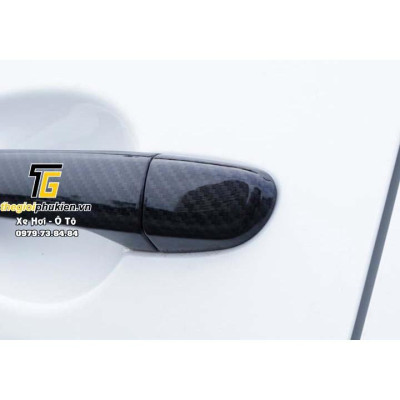 Bộ ốp tay nắm cửa, hõm cửa xe Mazda 3 2015-2019 vân Carbon