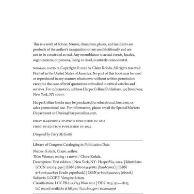 Woman, Eating: A Literary Vampire Novel