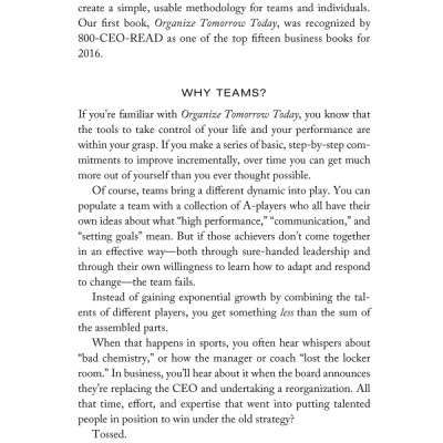 Organize Your Team Today: The Mental Toughness Needed to Lead Highly Successful Teams