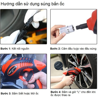 Bộ nâng kích gầm điện kèm máy siết ốc ô tô đa năng thương hiệu cao cấp ROGTZ TY-001 Tải Trọng 3 tấn - Hàng Nhập Khẩu (BẢO HÀNH 2 NĂM)