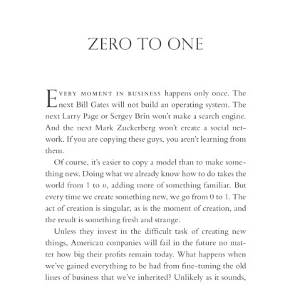 Zero to One