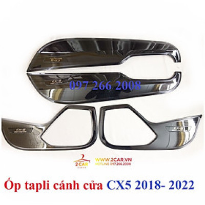 Ốp chống xước tapli cánh cửa xe Mazda CX5/ CX-5 2018- 2019 2020 2021 2022 Hàng titan cao cấp
