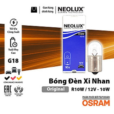 Combo 10 Bóng Đèn Xi Nhan Chân Cài G18 OSRAM NEOLUX Lắp Đèn Hậu, Đèn Phanh, Đèn Cảnh Báo Xe Ô Tô Xe Máy - Nhập Khẩu Chính Hãng