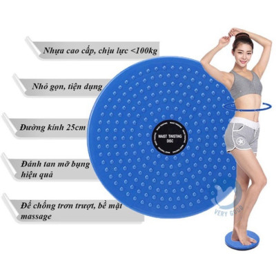 Đĩa xoay eo giảm cân xoay 360 độ đập tan mỡ bụng tại nhà hiệu quả - bàn xoay tập cơ bụng eo thon săn chắc