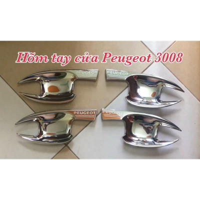 Ốp Tay Hõm Cửa Dành Cho Peugiot 3008/ 5008 Mạ Crom cao cấp