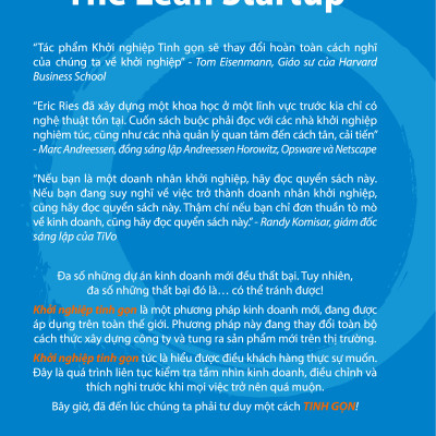 KHỞI NGHIỆP TINH GỌN (The Lean Startup) - Eric Ries - Tái bản - (bìa cứng)