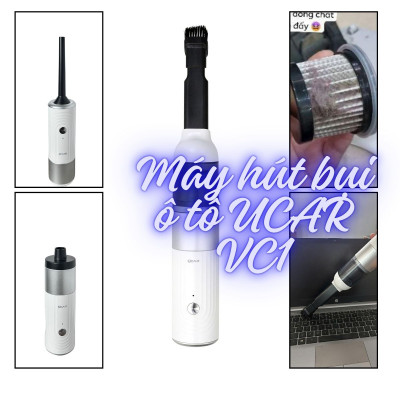 Máy hút bụi và thổi bụi ô tô UCAR mini bộ lọc HEPA 13, pin sạc tiện lợi, hút mạnh cho phụ kiện ô tô