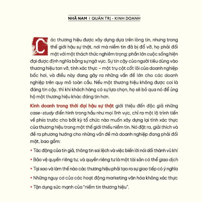 Sách - Kinh doanh trong thời đại hậu sự thật (Sean Pillot De Chenecey) (Nhã Nam Official)