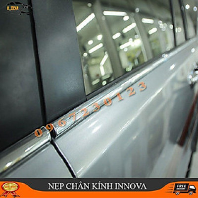 Bộ nẹp chân kính inox 304 theo xe TOYOTA INNOVA 2008-2015 hàng đẹp không han gì