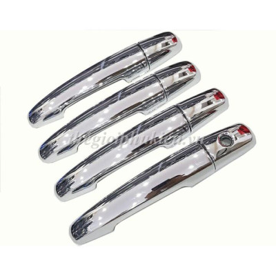 Bộ ốp tay nắm cửa xe Suzuki XL7 mạ Crom - Tặng miếng dán trong suốt chống xước hõm cửa
