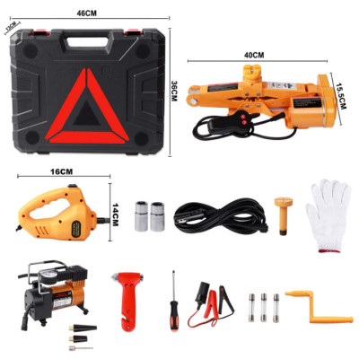 Bộ nâng kích gầm điện nhãn hiệu ROGTZ TY-42EJ-S kiêm máy bơm lốp và máy siết ốc ô tô đa năng 3 trong 1 