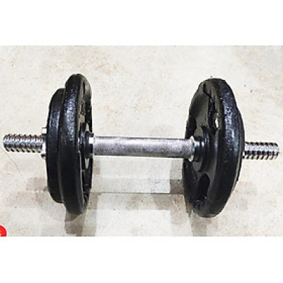 Tạ tay ghép bánh 5kg ( gồm 1 đòn tay ngắn 0.35m và 2 bánh tạ gang 2kg), tạ tay điều chỉnh cân nặng linh hoạt dễ sử dụng, có hoa thị khóa 2 đầu