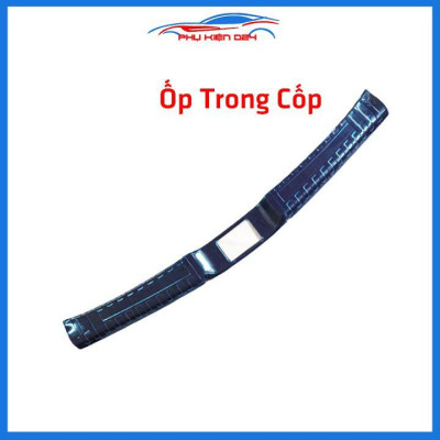 Ốp chống trầy cốp Honda CRV 2018-2019-2020-2021 thép không gỉ vân titan bảo vệ xe chống va đập