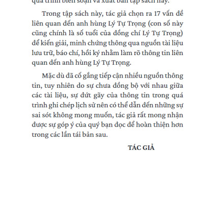 Chân Dung Anh Hùng Lý Tự Trọng - Qua Những Tư Liệu Lịch Sử