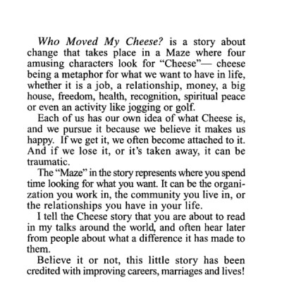 Who Moved My Cheese? - Ai Lấy Miếng Pho Mát Của Tôi