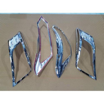  Ốp Viền Đèn Pha, Hậu Mạ Crom Cho Xe  DÀNH CHO Xe Toyota Vios 2014-2017